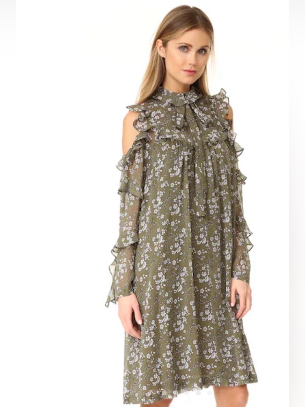 Robert Rodriguez Floral Cold Shoulder Dress Size 6